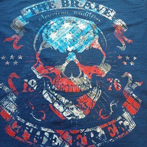 Faded Glory Men’s Size L 42-44 Cotton T-Shirt short sleeve skull Graphic